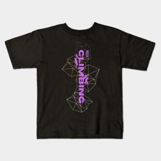 geometric rock climbing purple Kids T-Shirt